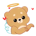 Эмодзи телеграм Cupid bear