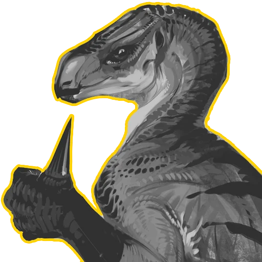 cursed dinosaurs sticker 👍