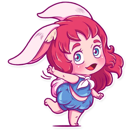 Емодзі Cute Bunny Girl 