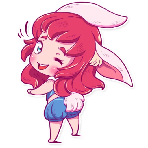 Эмодзи Cute Bunny Girl 