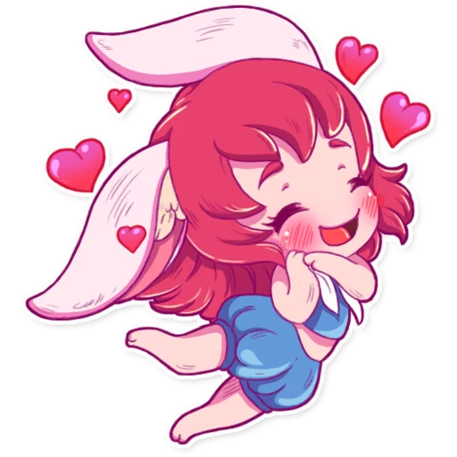 Cute Bunny Girl stiker 💕