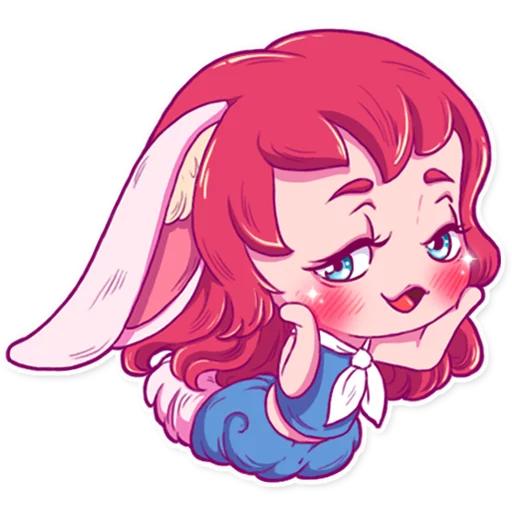 Стікер Telegram «Cute Bunny Girl» 😊