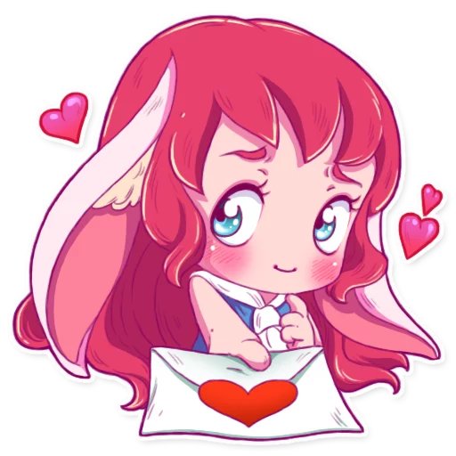 Telegram Sticker «Cute Bunny Girl» 