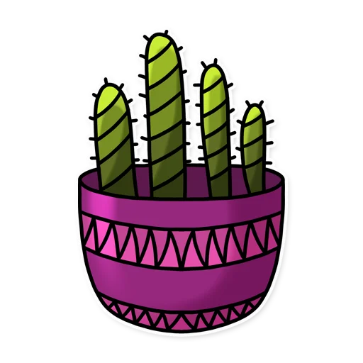 Стікер Telegram «Cactuses» 😐