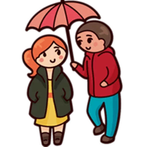 Cute couple emoji ☔