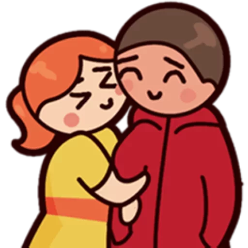 Telegram Sticker «Cute couple» 😘