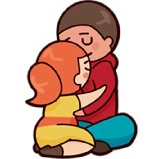 Telegram Sticker «Cute couple» 😕