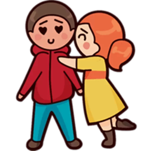 Стикер Telegram «Cute couple» 😺