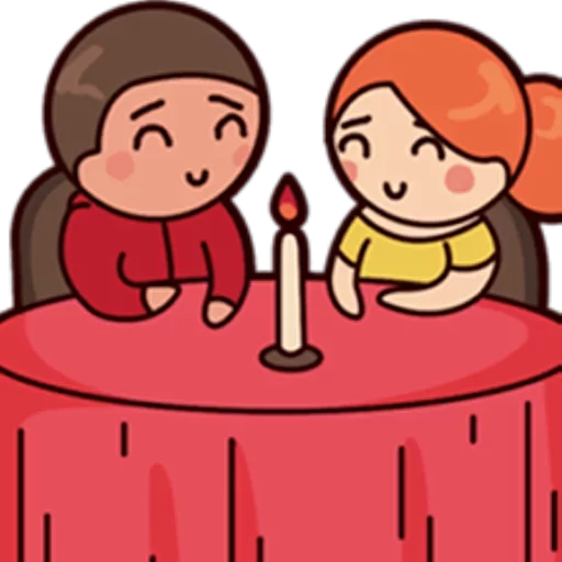 Telegram Sticker «Cute couple» 🕯