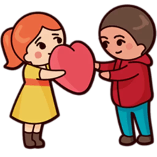Telegram stiker «Cute couple » 💝