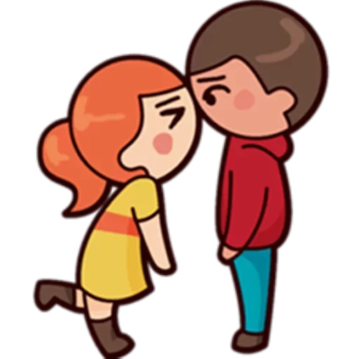 Telegram Sticker «Cute couple» 😄