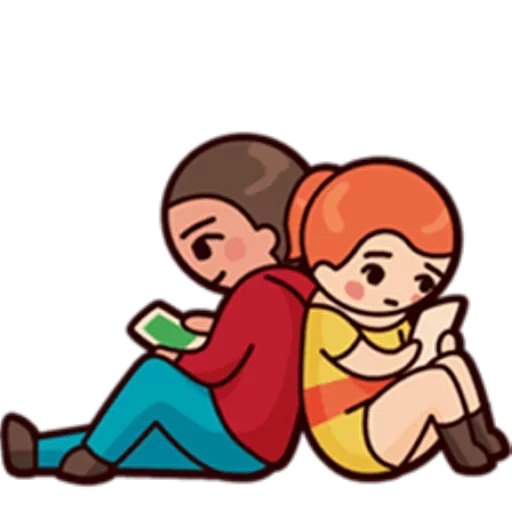 Стикер Telegram «Cute couple» 😙
