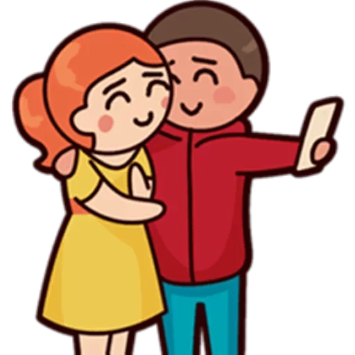 Telegram Sticker «Cute couple» 📷