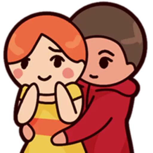 Telegram Sticker «Cute couple» ☺️