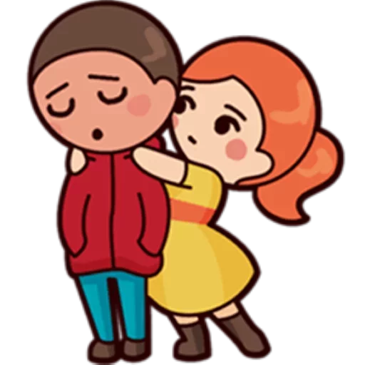 Telegram Sticker «Cute couple» 😩