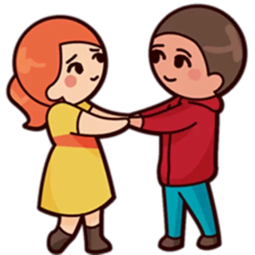 Telegram Sticker «Cute couple» 🤗
