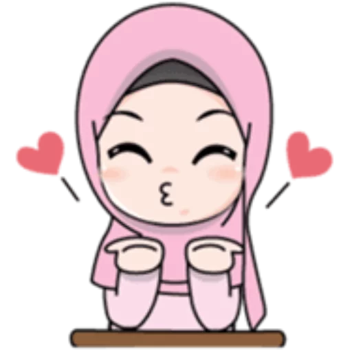 Стикеры телеграм Cute Hijab Girl