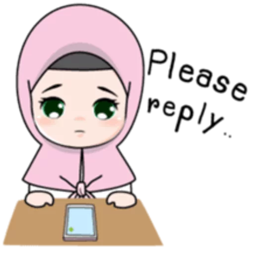 Cute Hijab Girl stiker 😔