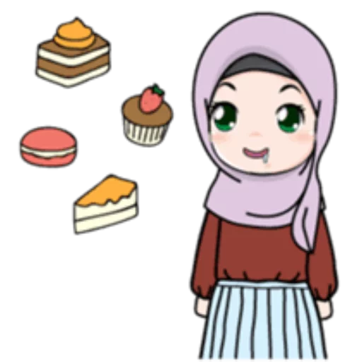 Telegram Sticker «Cute Hijab Girl» 🤤