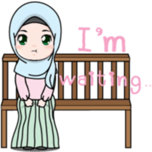 Эмодзи Cute Hijab Girl ☹