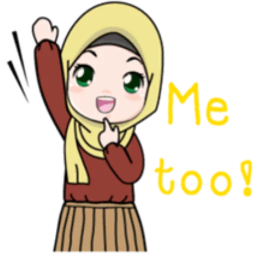 Эмодзи Cute Hijab Girl 🙌