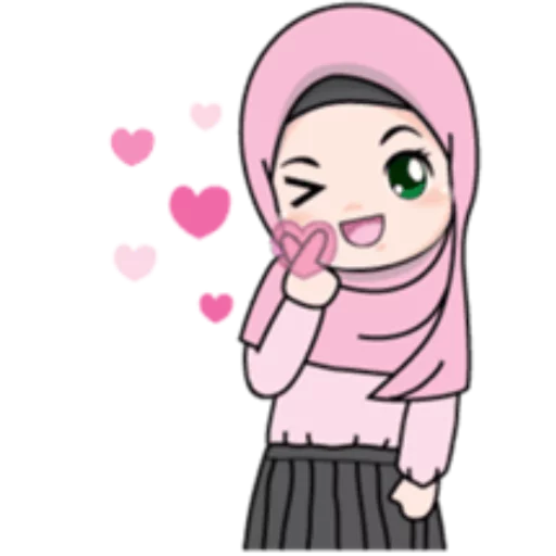 Cute Hijab Girl stiker ❣