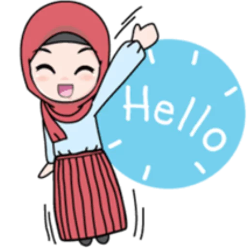 Cute Hijab Girl stiker 😃