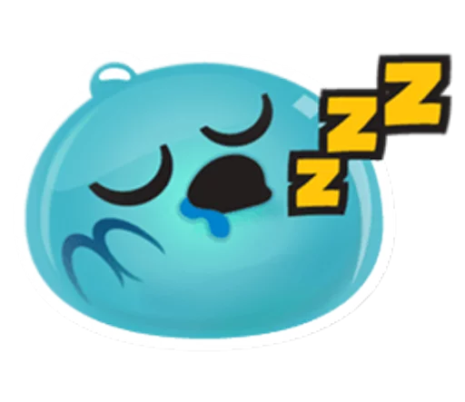 Telegram Sticker «Cute and adorable jelly» 😴