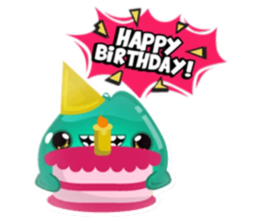 Telegram Sticker «Cute and adorable jelly» 🎂