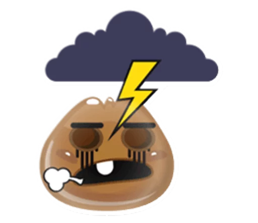 Cute and adorable jelly emoji 🌩