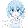 Telegram emoji «Cute Kitten Anime» 😳