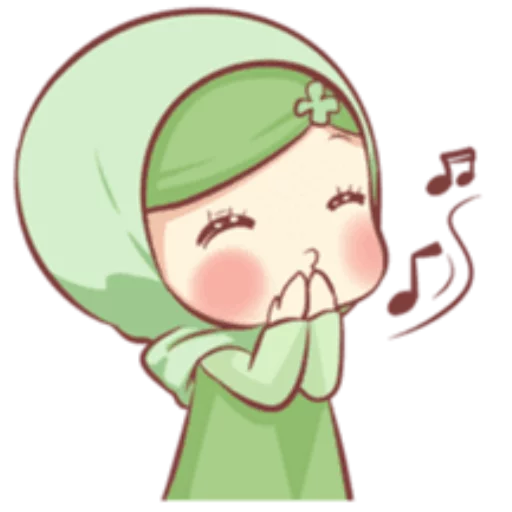 Telegram Sticker «Cute Muslim Girl» 😘