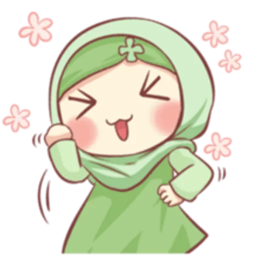 Cute Muslim Girl stiker 😆