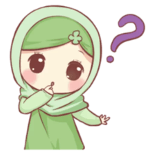 Telegram Sticker «Cute Muslim Girl» 😶