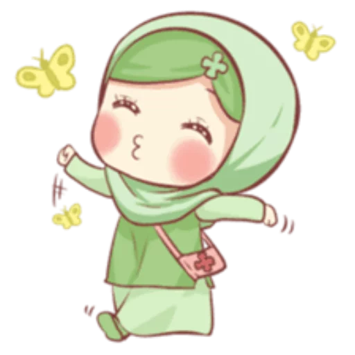 Cute Muslim Girl stiker 😚