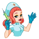 Cute Nurse | Милая медсестра stiker 👋