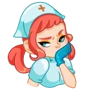 Cute Nurse | Милая медсестра stiker 🤢