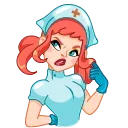 Cute Nurse | Милая медсестра stiker 🤔