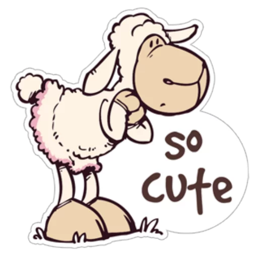 Telegram stiker «Cute Sheep» 🐑