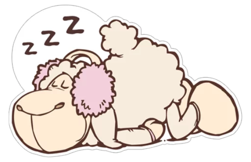 Эмодзи Cute Sheep 💤