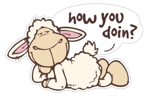 Cute Sheep sticker 😏