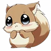 Емодзі телеграм Cute Squirrel Emoji