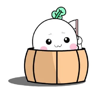 Емодзі Cute Turnip  🏳️
