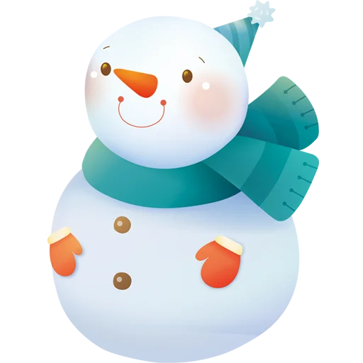 Стікери телеграм Cute Snowman 