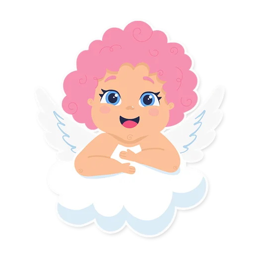 Стікери телеграм Cute cupid