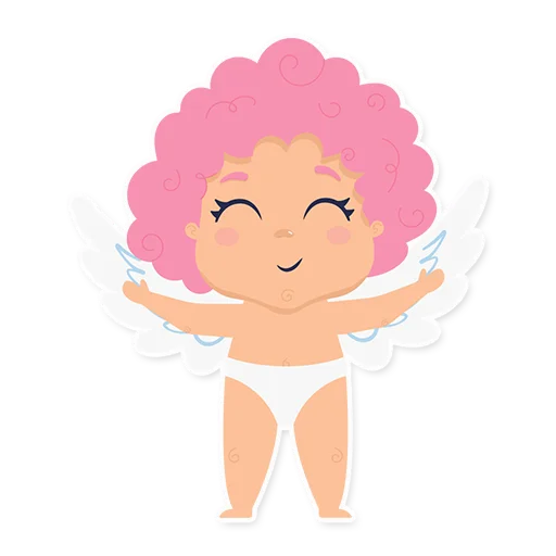 Telegram Sticker «Cute cupid» 🤗