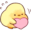 Емодзі телеграм Cutie Chicken