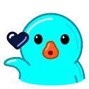 Cyan Duck emoji 💙