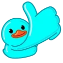 Cyan Duck emoji 👍