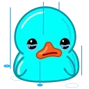 Cyan Duck emoji 😭
